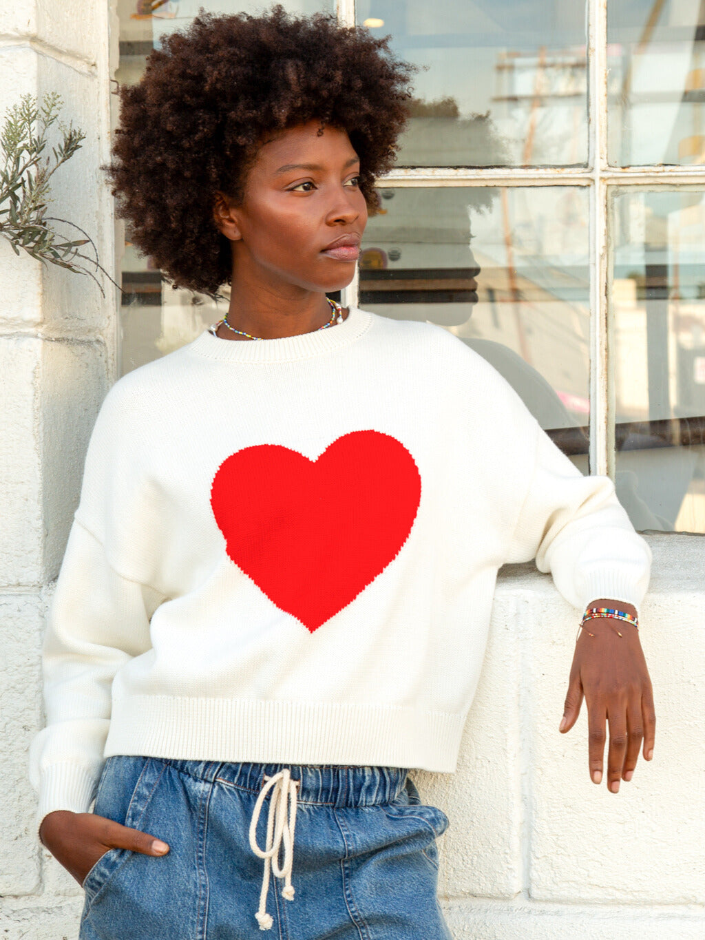 Heart Sweater - Ivory