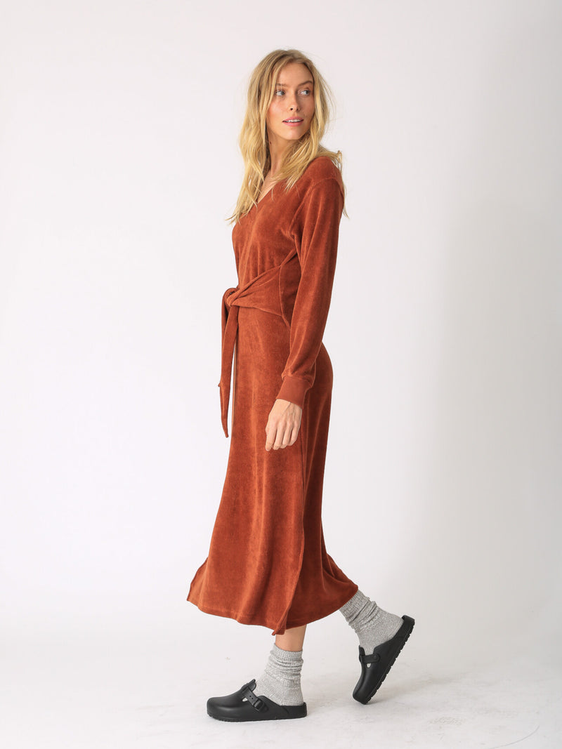 Linden Loop Terry Dress - Amber