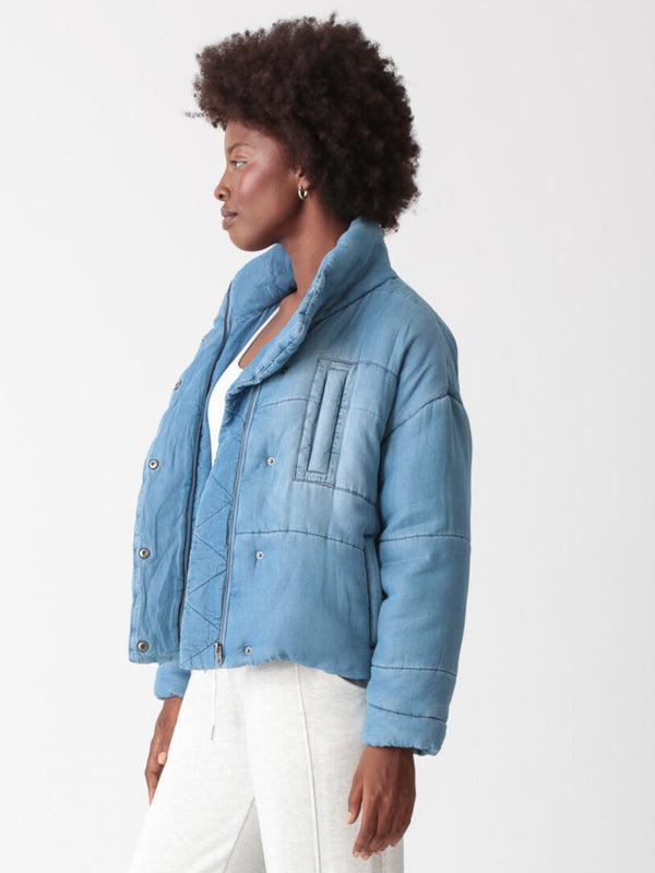 Puffer Jacket - Vintage Denim