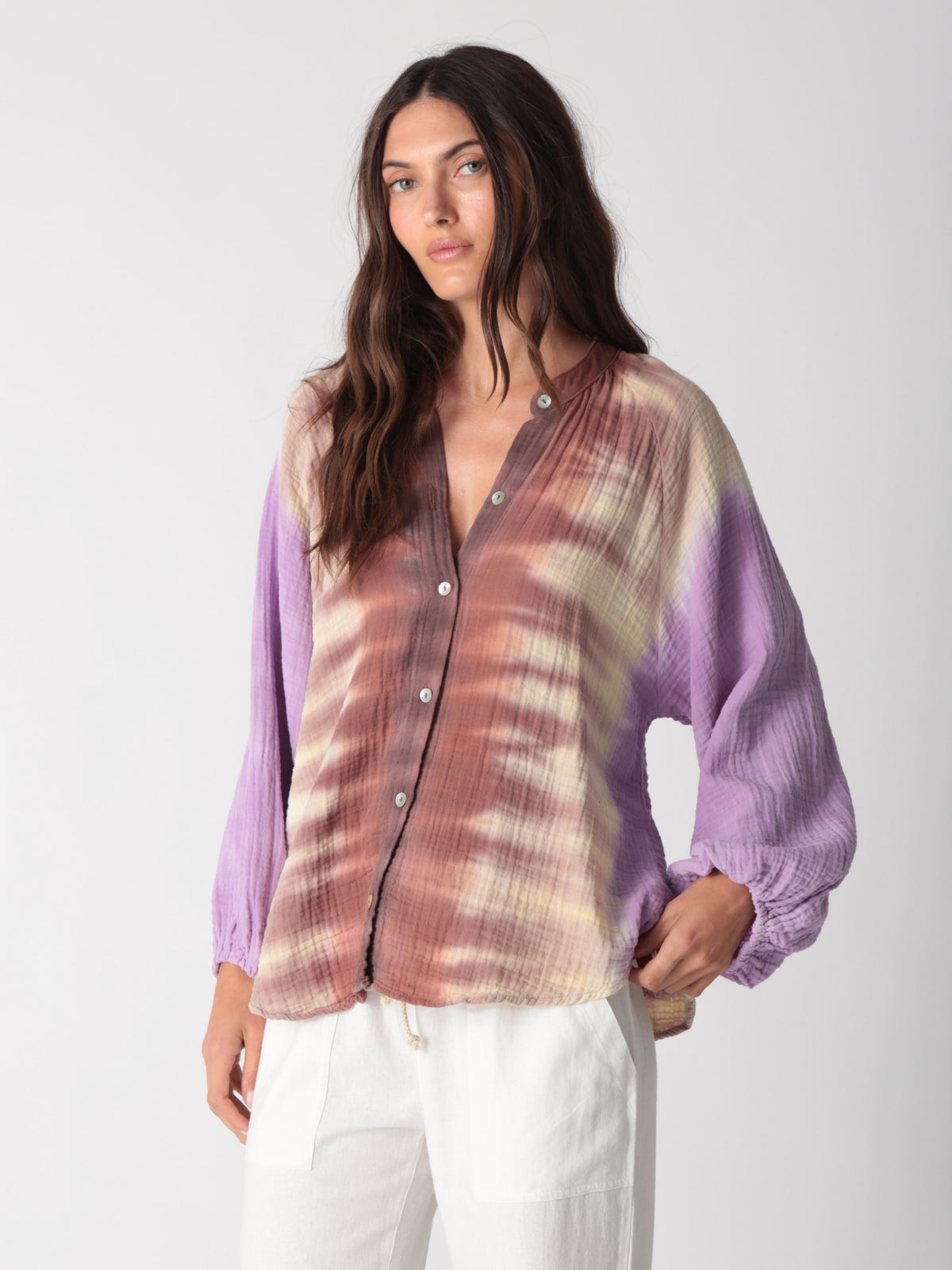Winnie Gauze Shirt - Lavender Fade