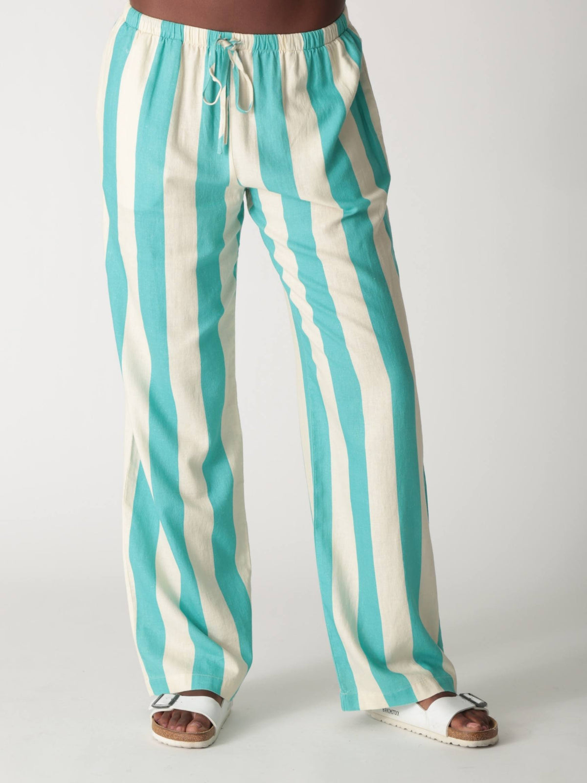 Pisces Pant - Teal Stripe