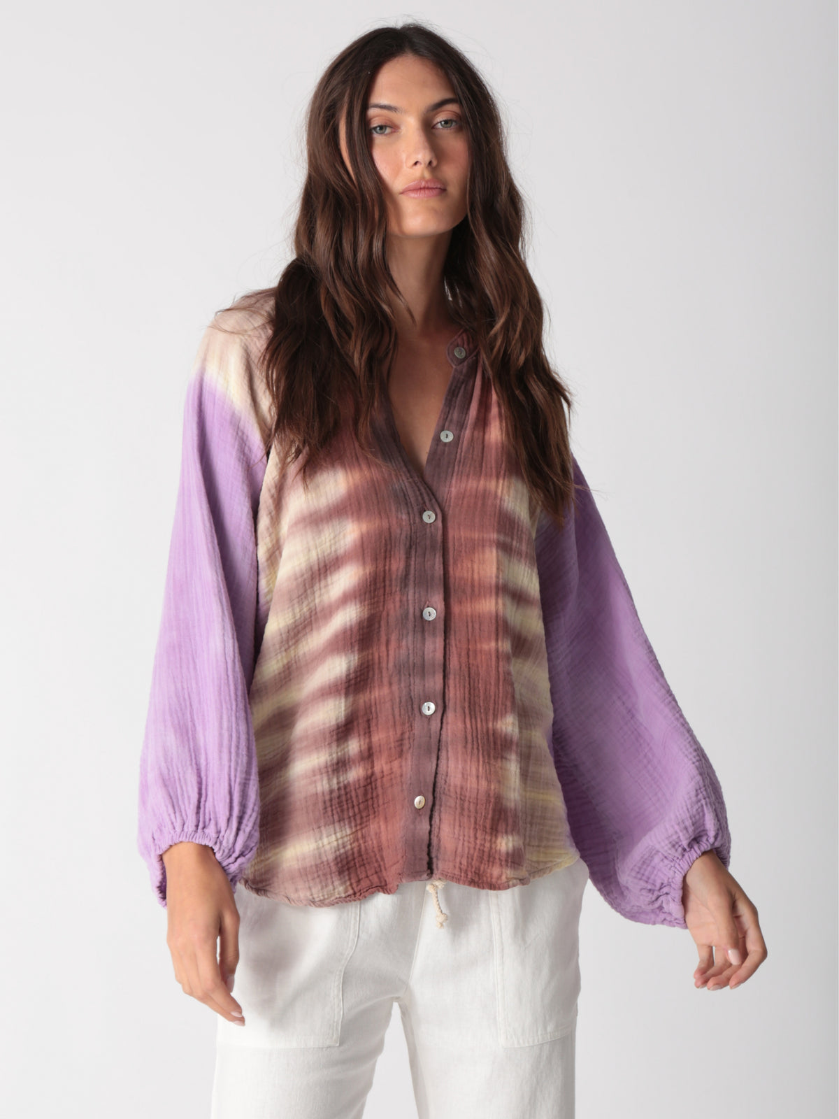 Winnie Gauze Shirt - Lavender Fade