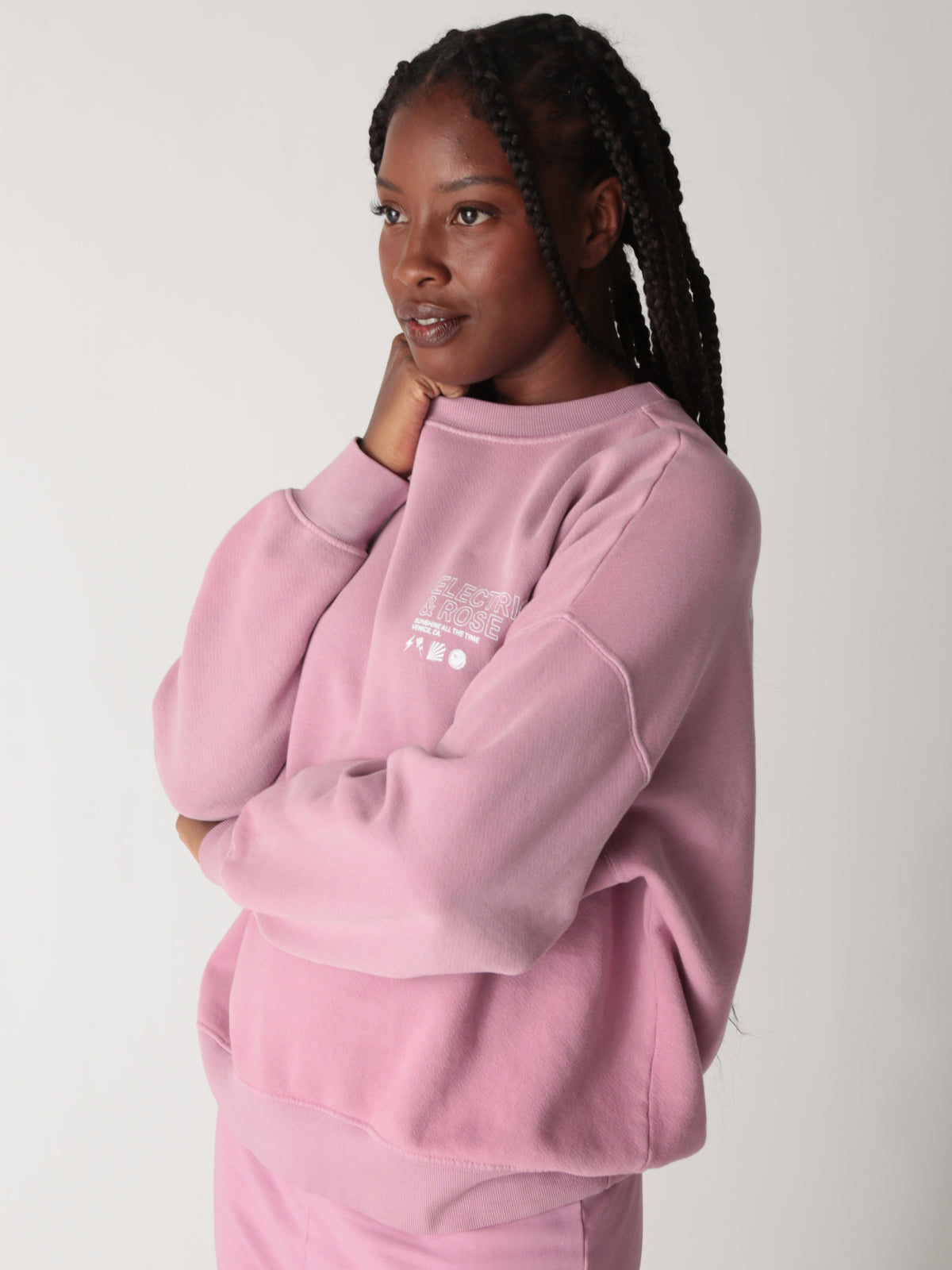 Atlas Sweatshirt - Lilac Time To Live Graphic