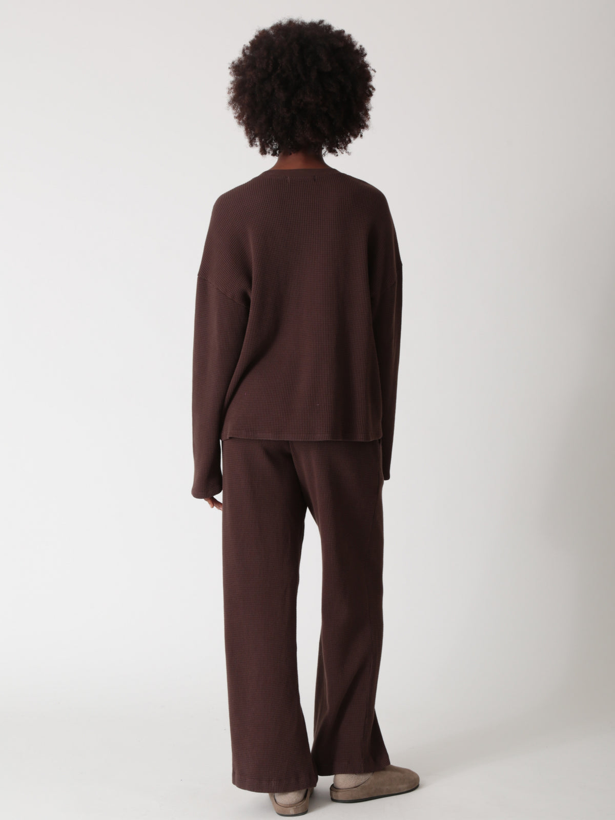 Kate Thermal Henley - Cocoa