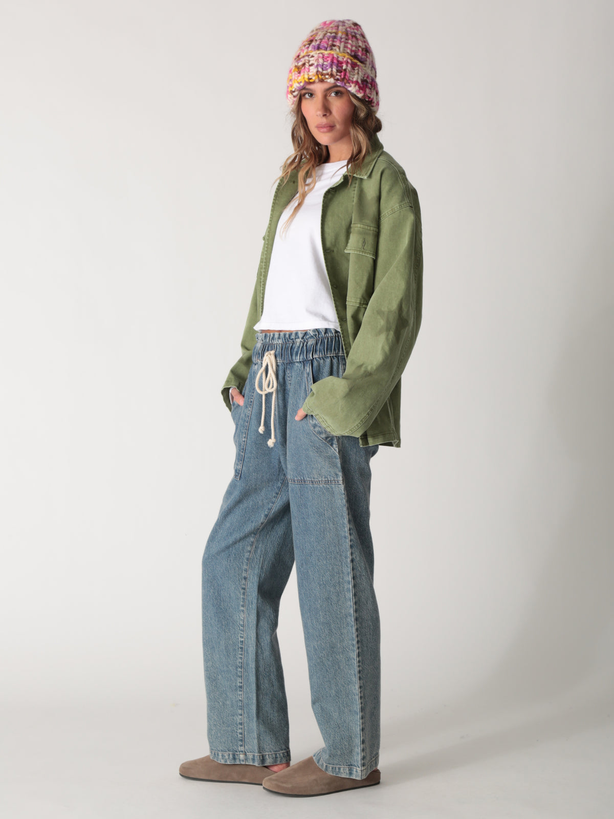 Adelaide Jacket - Olive Stars