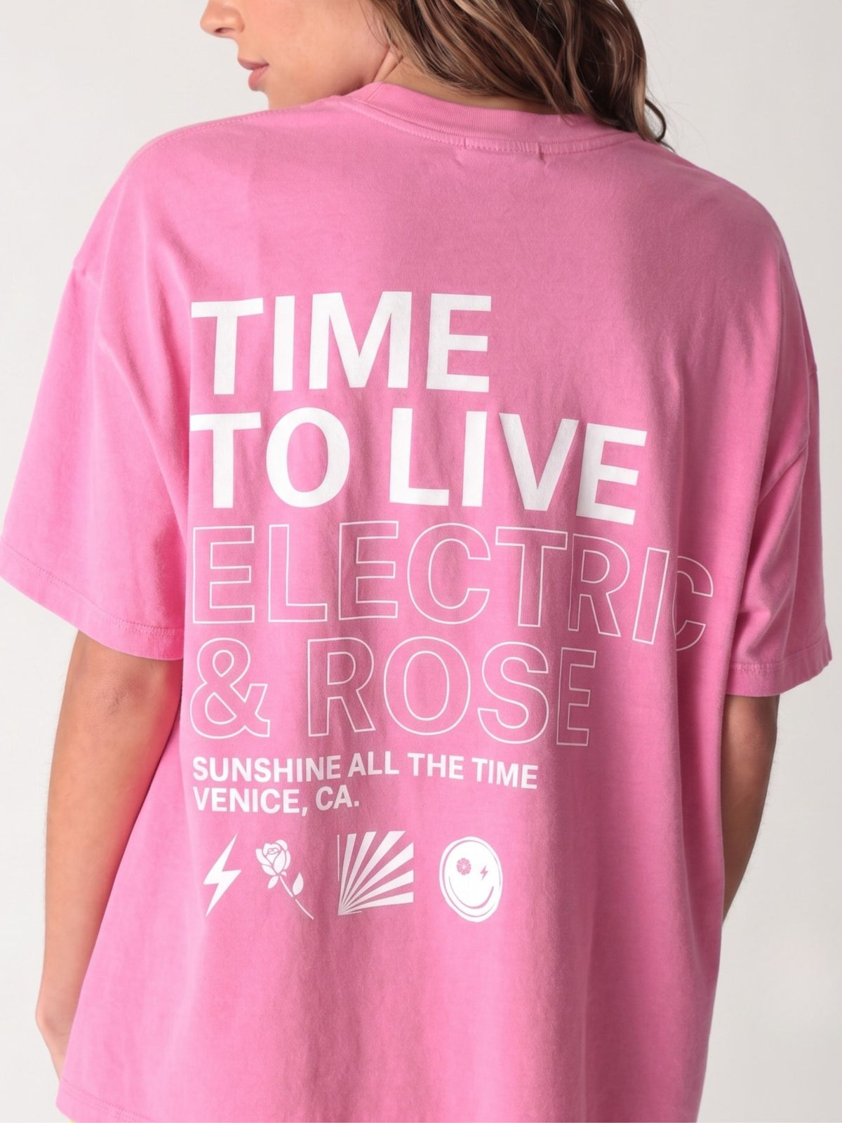 Classic Tee - Neon Pink Time To Live Graphic