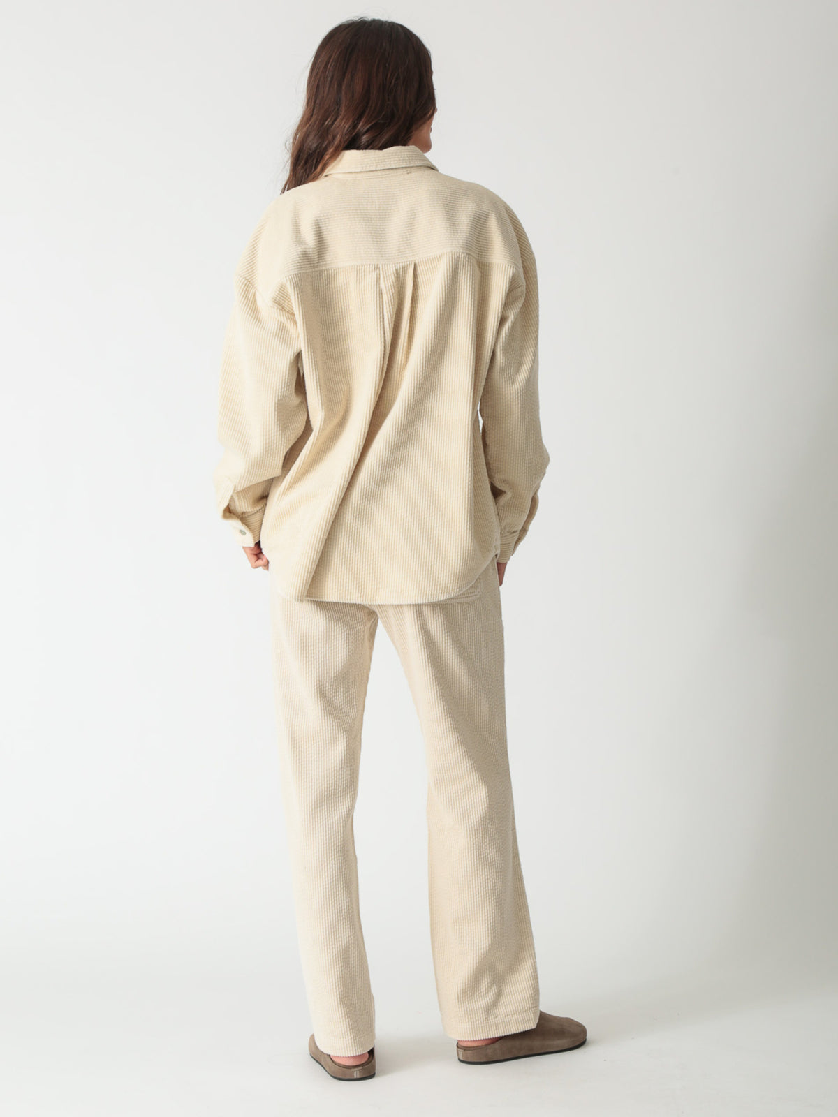 Boyfriend Shirt - Bone Corduroy