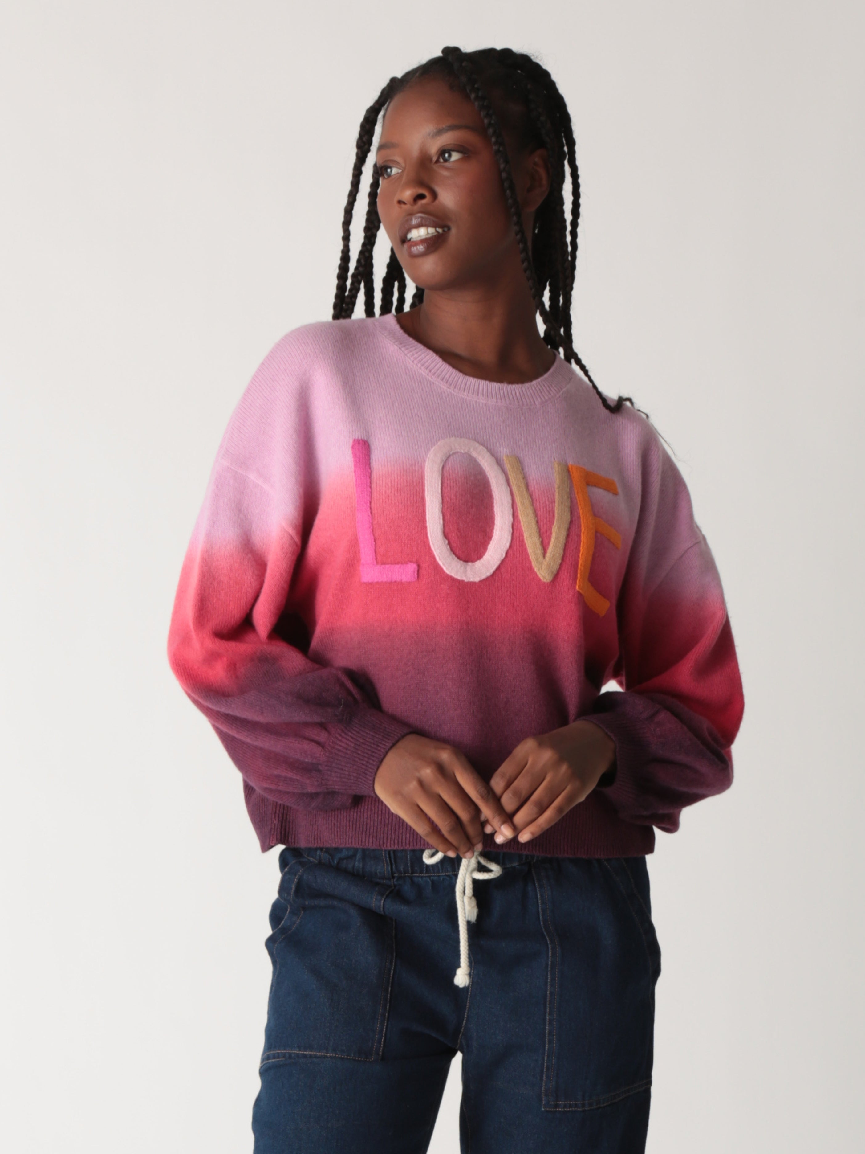 Balloon Sweater-Love Pink Multi – Electric & Rose Clothing