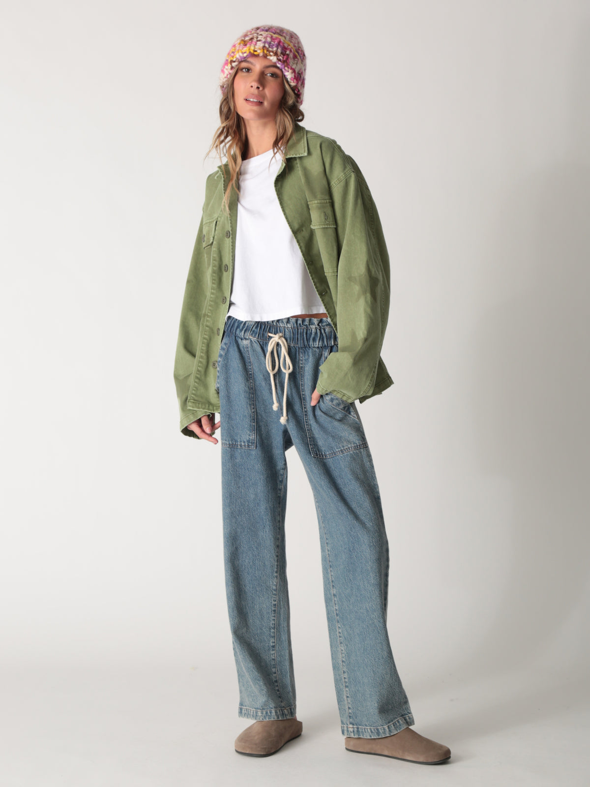 Adelaide Jacket - Olive Stars