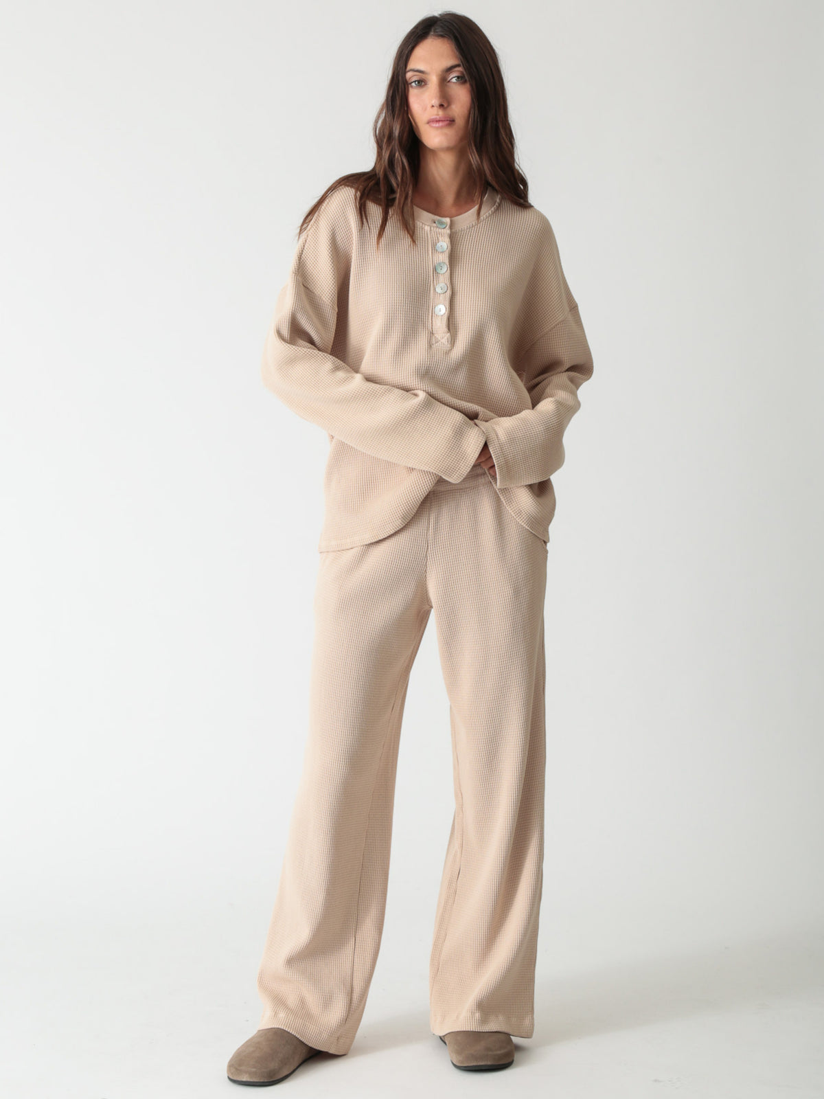 Kate Thermal Henley - Dune