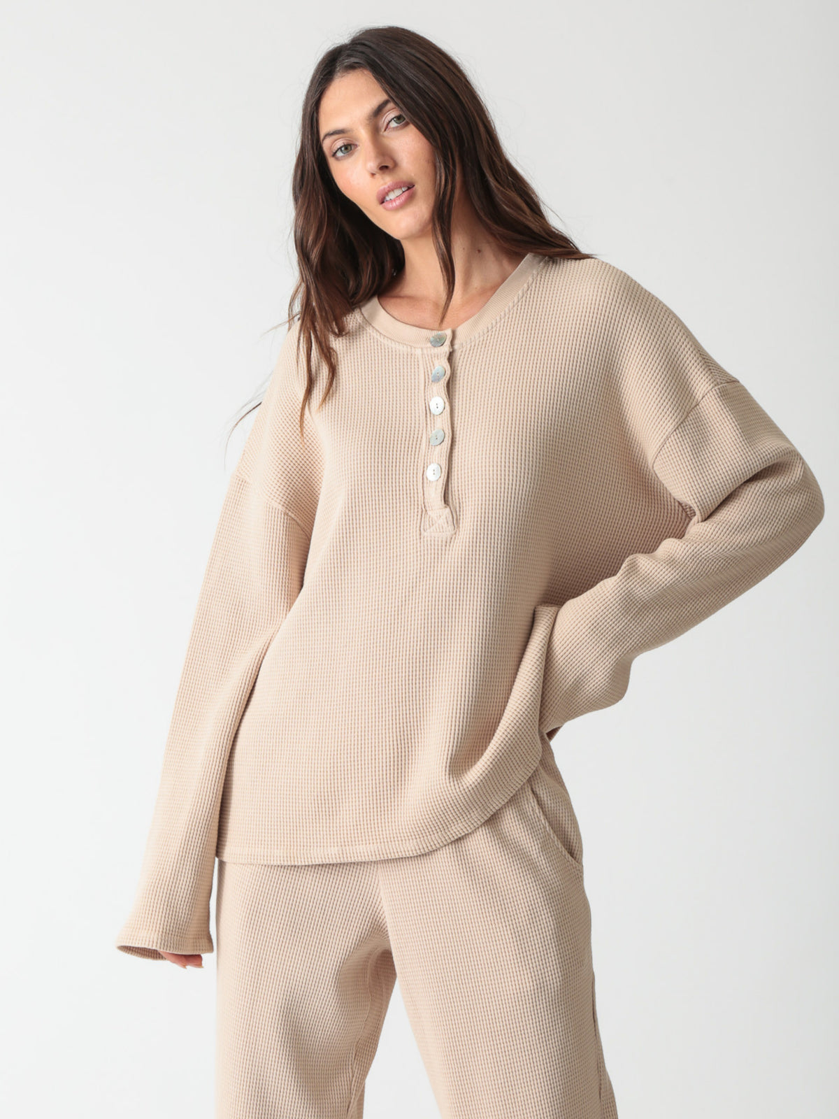 Kate Thermal Henley - Dune