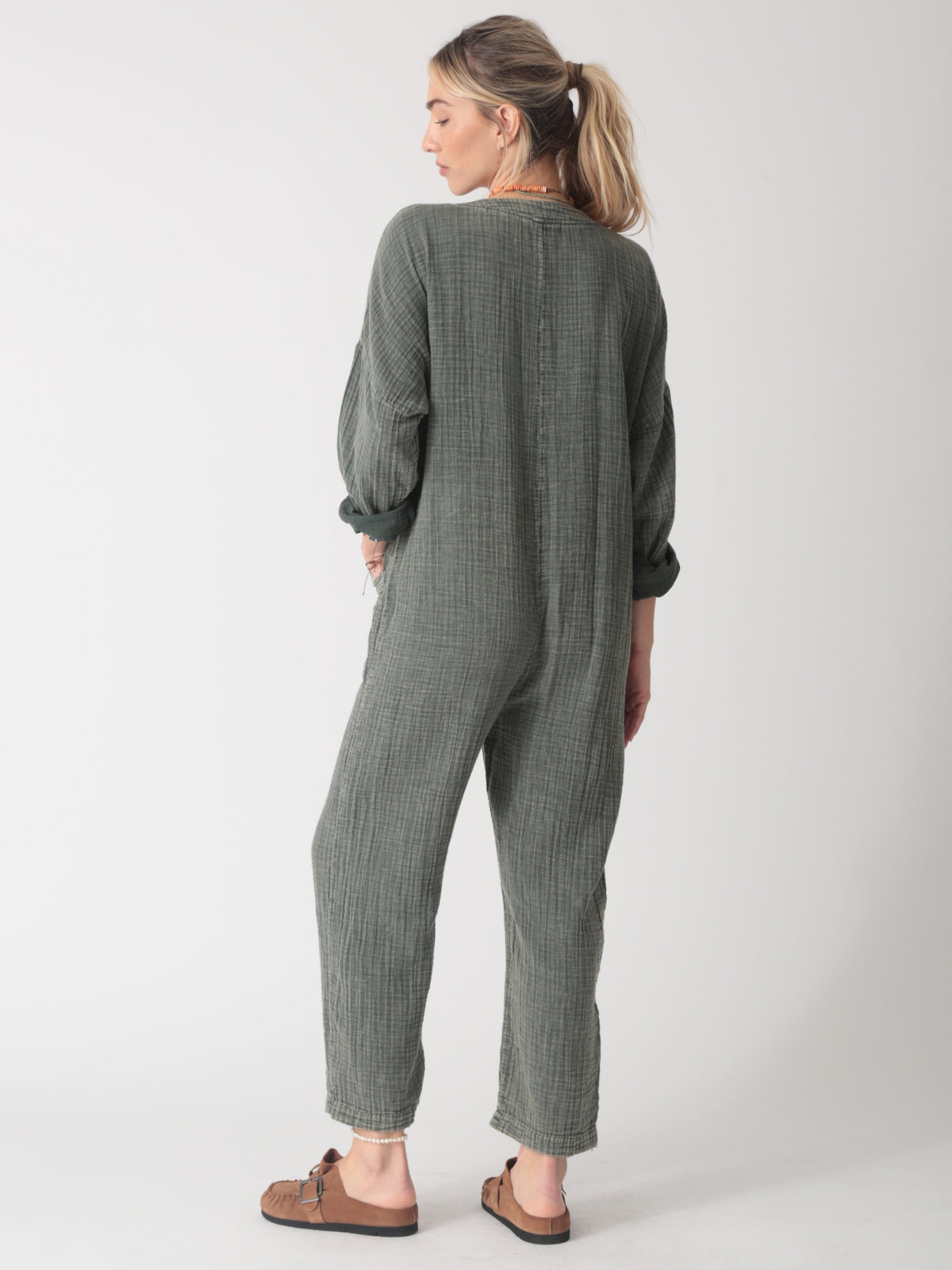 Favorite Gauze Jumpsuit - Vintage Olive