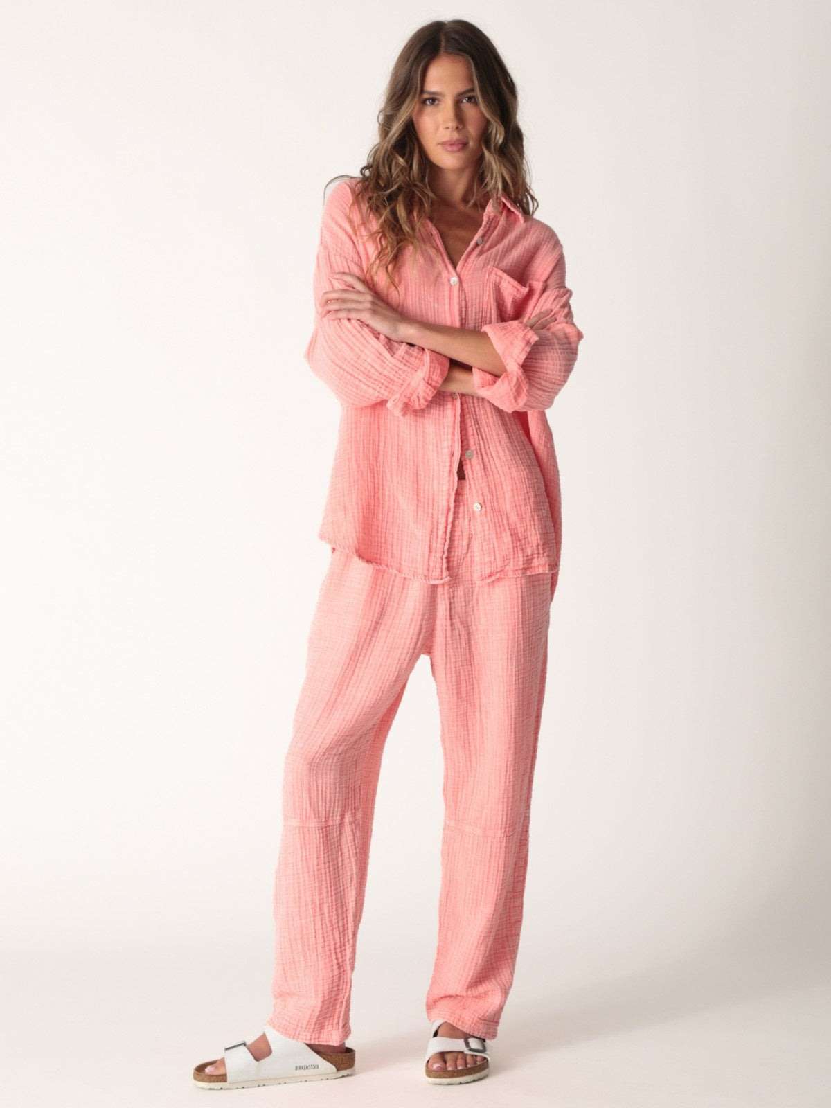 Kickback Gauze Pant - Salmon