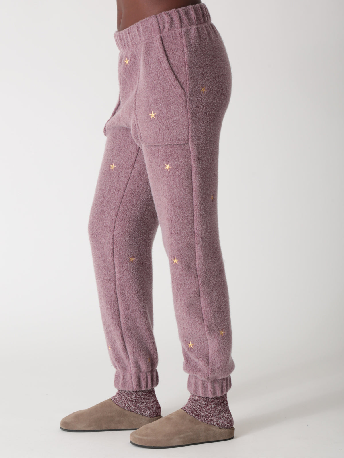Hayden Sherpa Sweatpant - Gold Stars