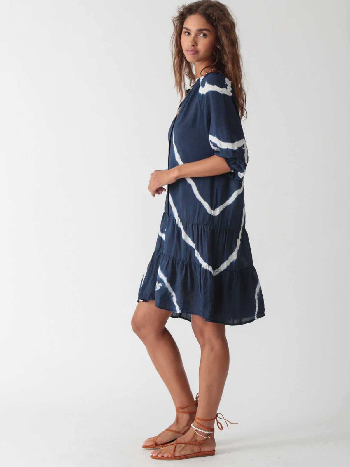Clarissa Dress - Indigo Wave