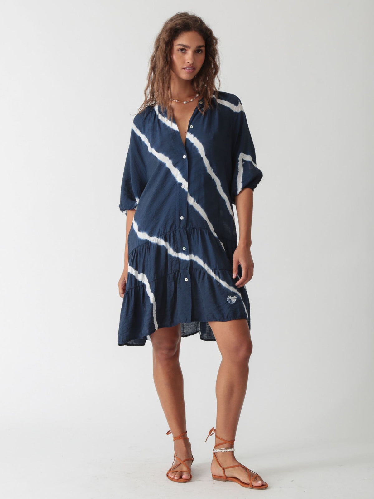 Clarissa Dress - Indigo Wave