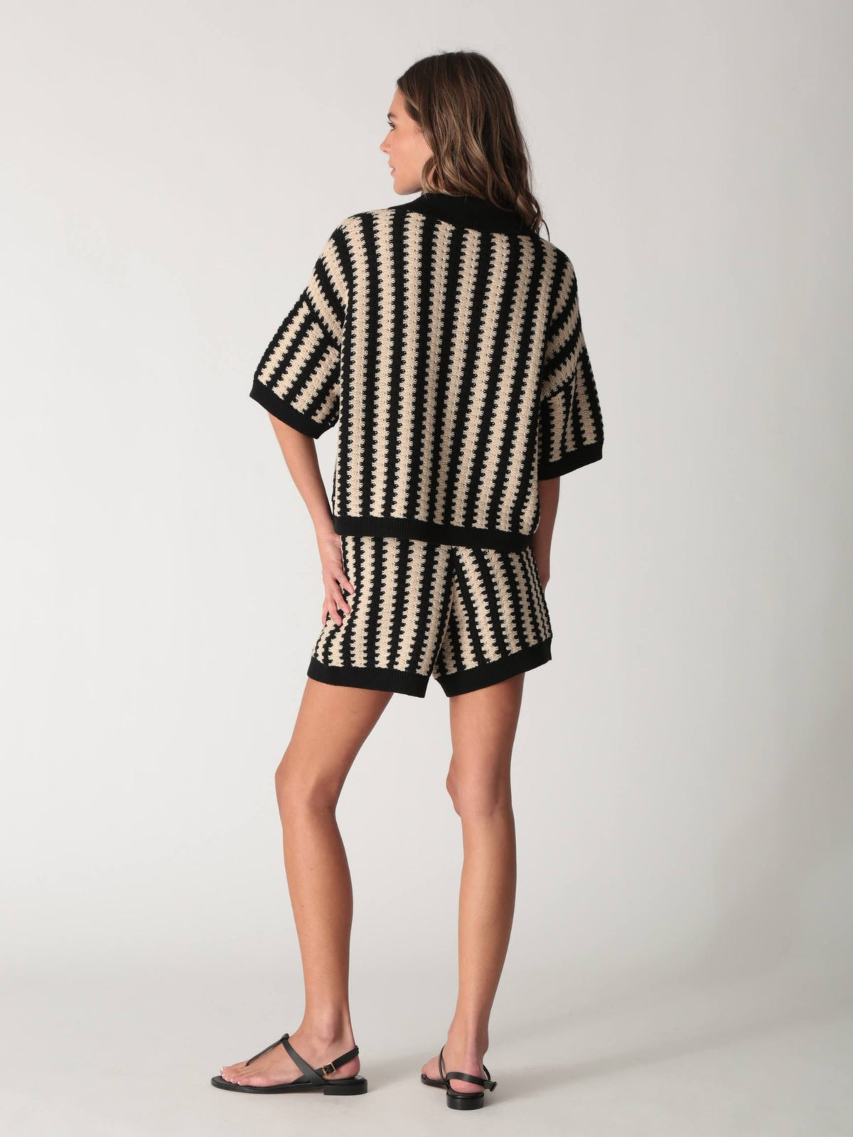 Jacklyn Knit Shirt - Onyx / Natural