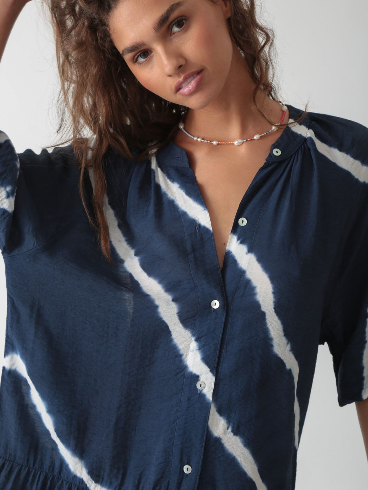 Clarissa Dress - Indigo Wave