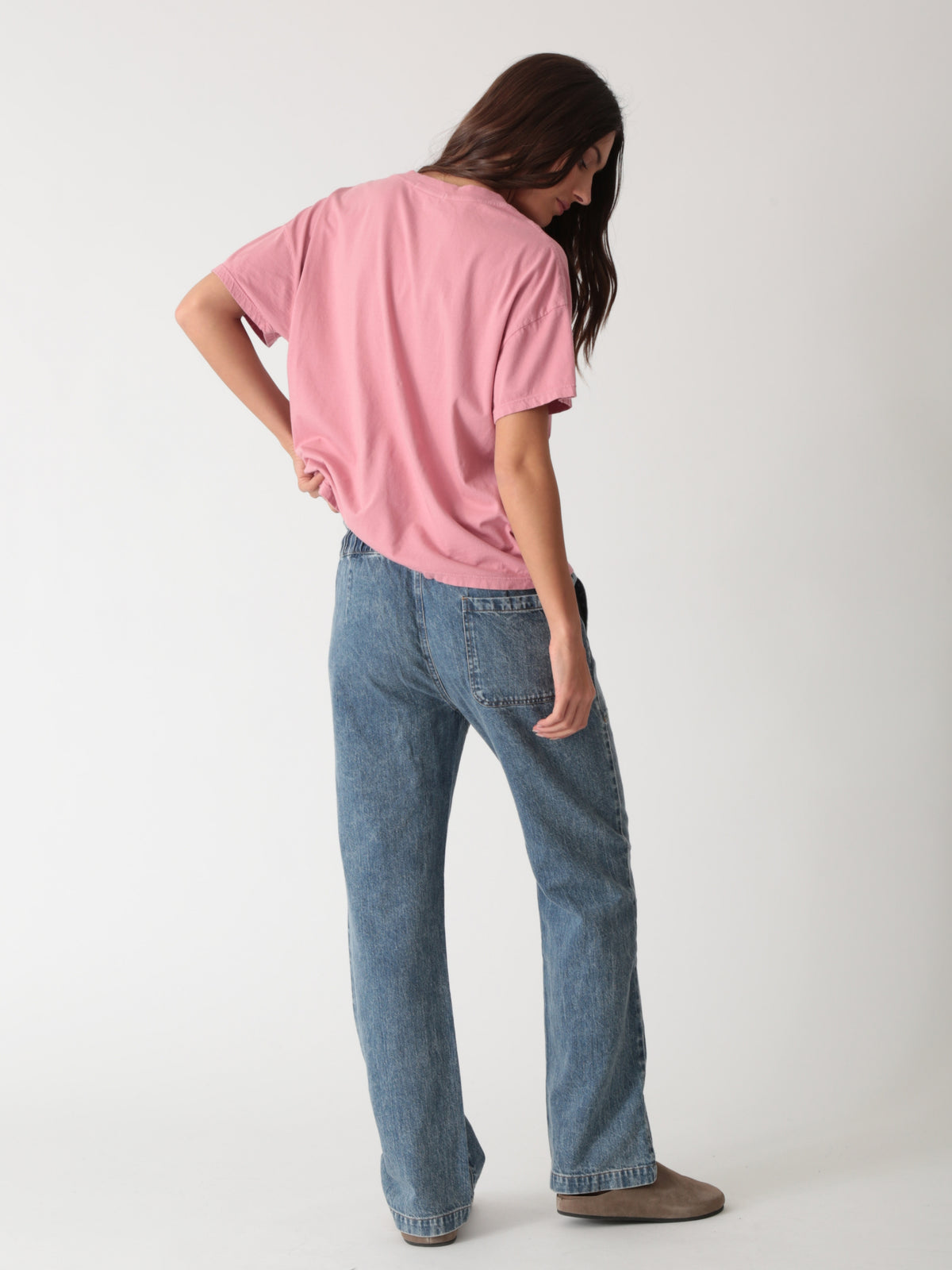 Chase V-Neck Tee - Dusty Rose
