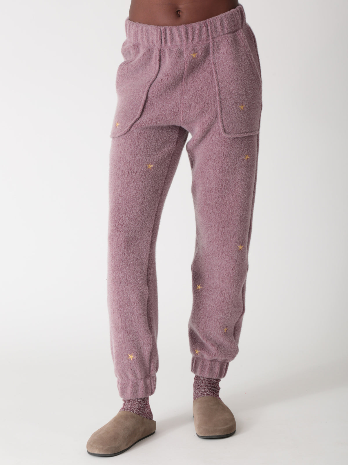 Hayden Sherpa Sweatpant - Gold Stars