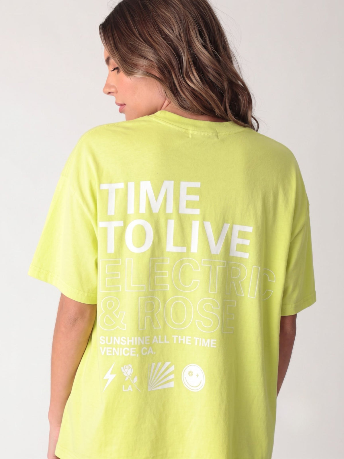 Classic Tee - Neon Yellow Time To Live Graphic