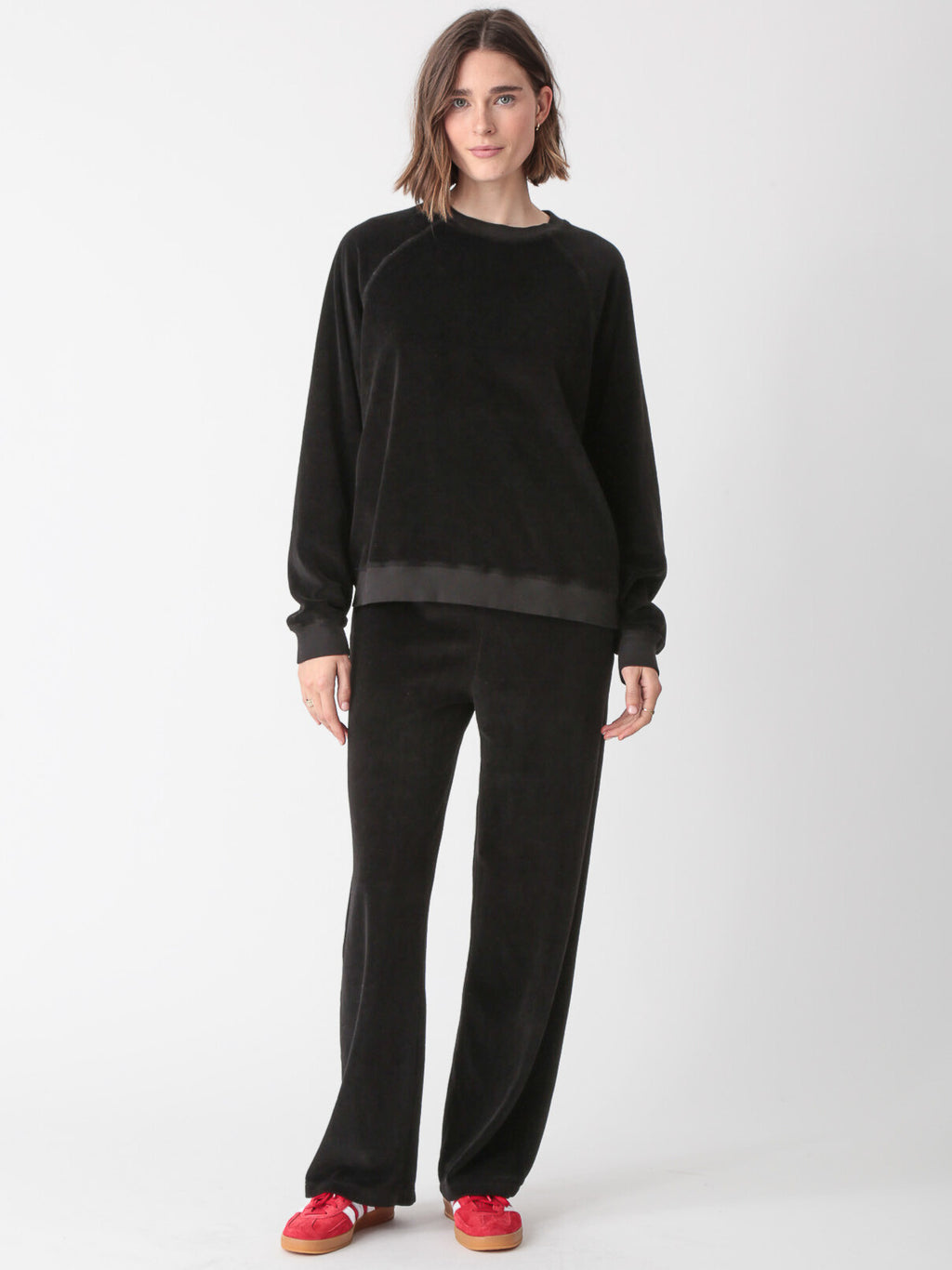 Ronan Velour Pullover - Onyx