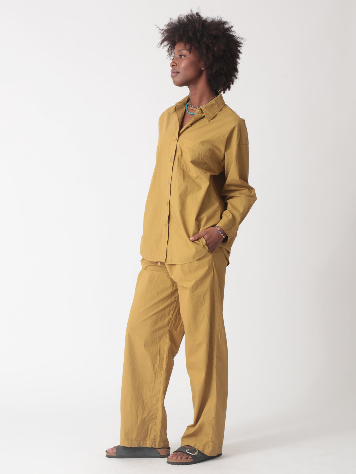 Boyfriend Shirt - Old Gold