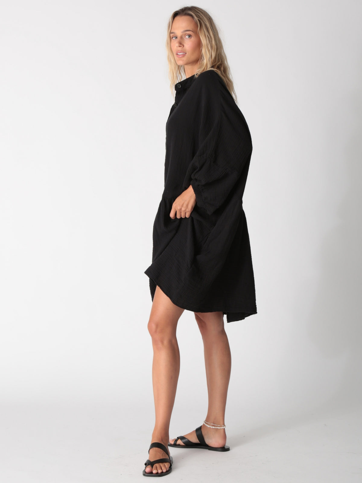 Issa Gauze Dress - Onyx
