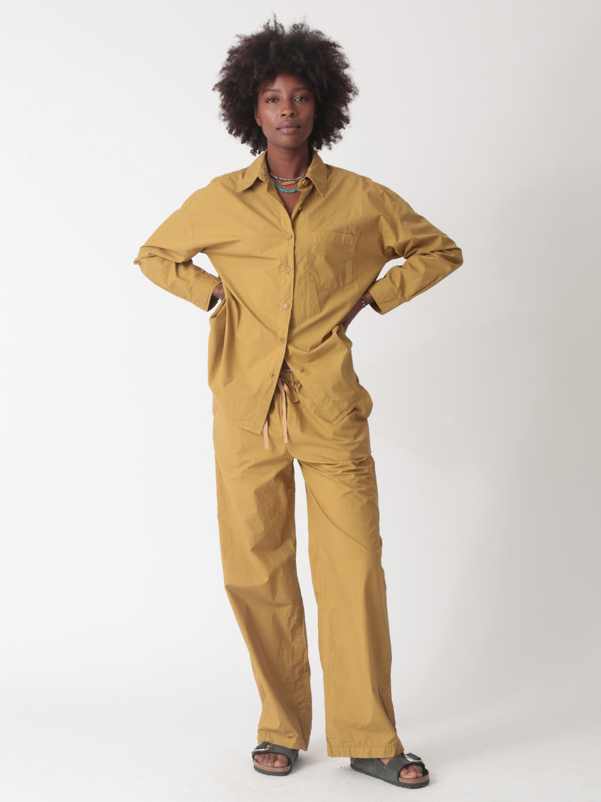 Boyfriend Shirt - Old Gold