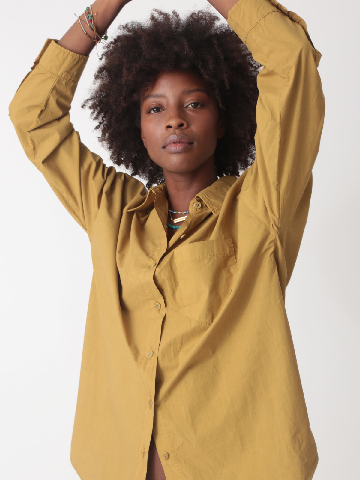 Boyfriend Shirt - Old Gold