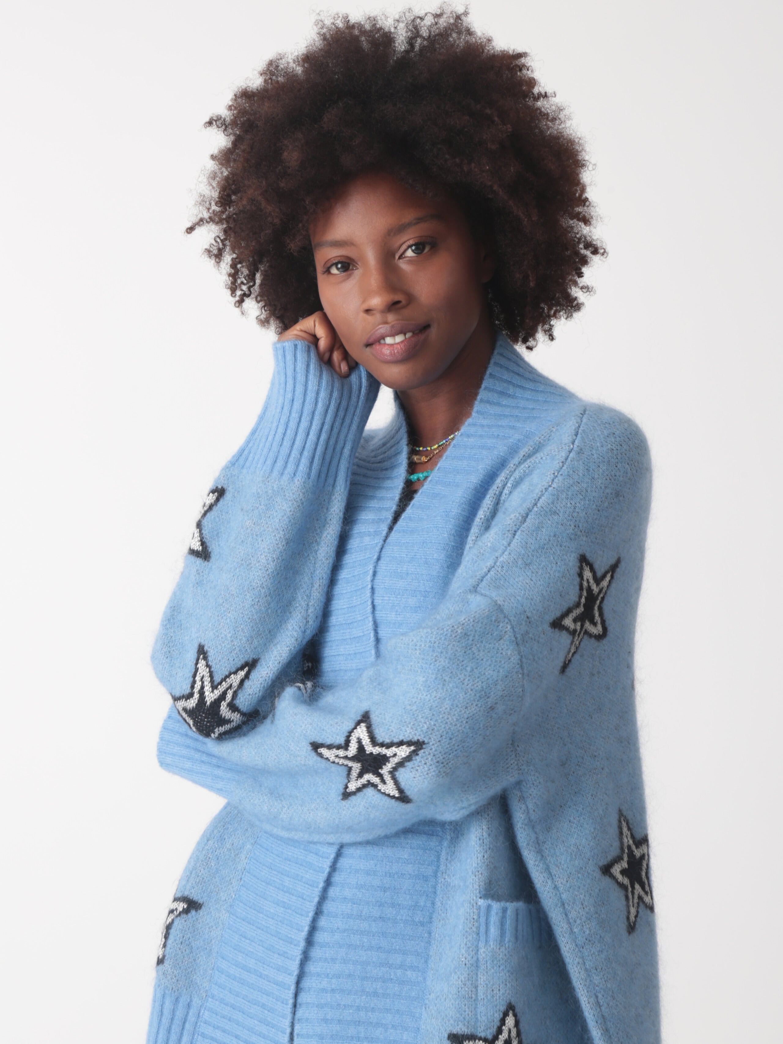 Shay Cardigan-Star Bluestone – Electric & Rose Clothing