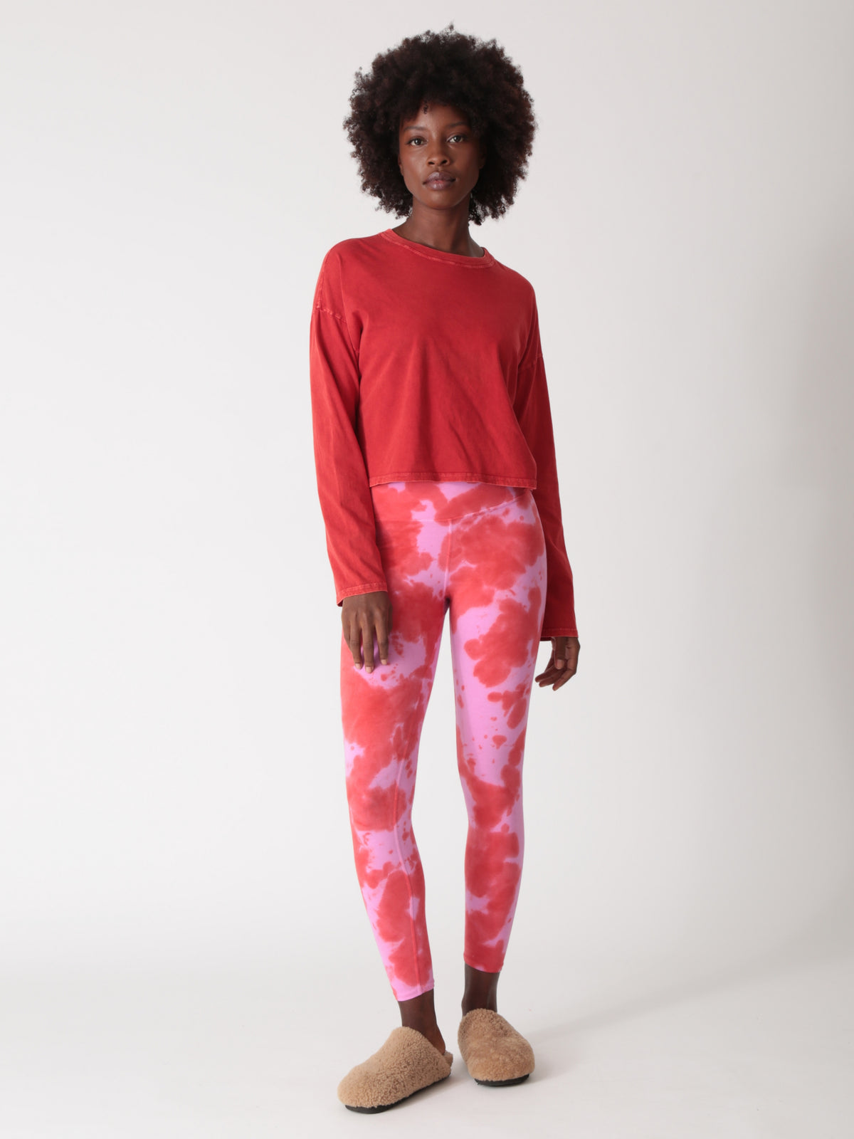 Sunset Legging - Peony Splatter