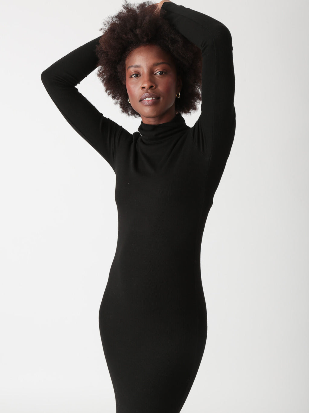 Lindy Rib Dress - Onyx