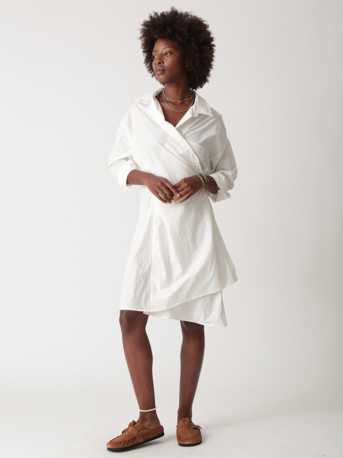 Suki Shirt Dress - Cloud