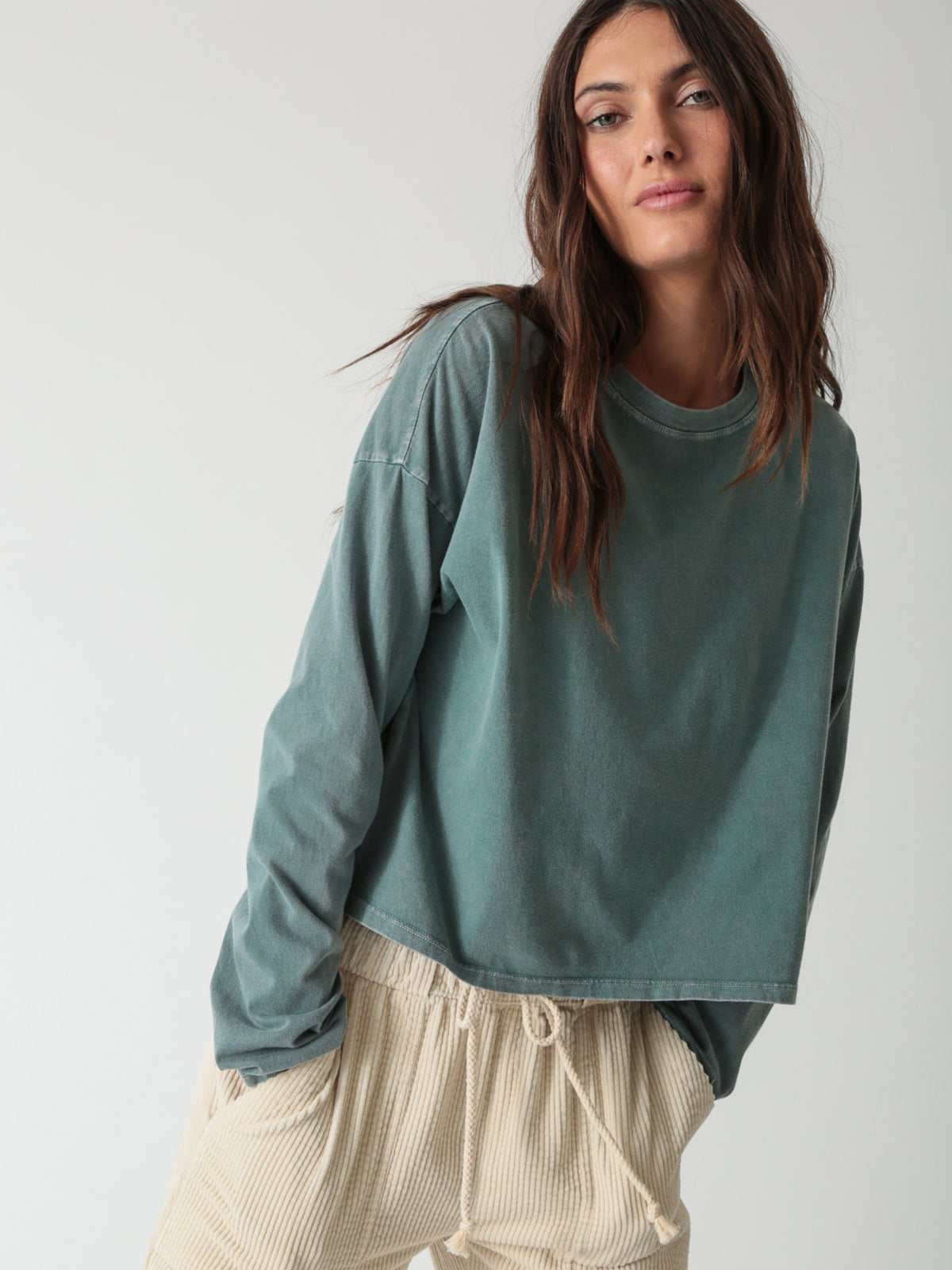 Lane Tee - Vintage Emerald