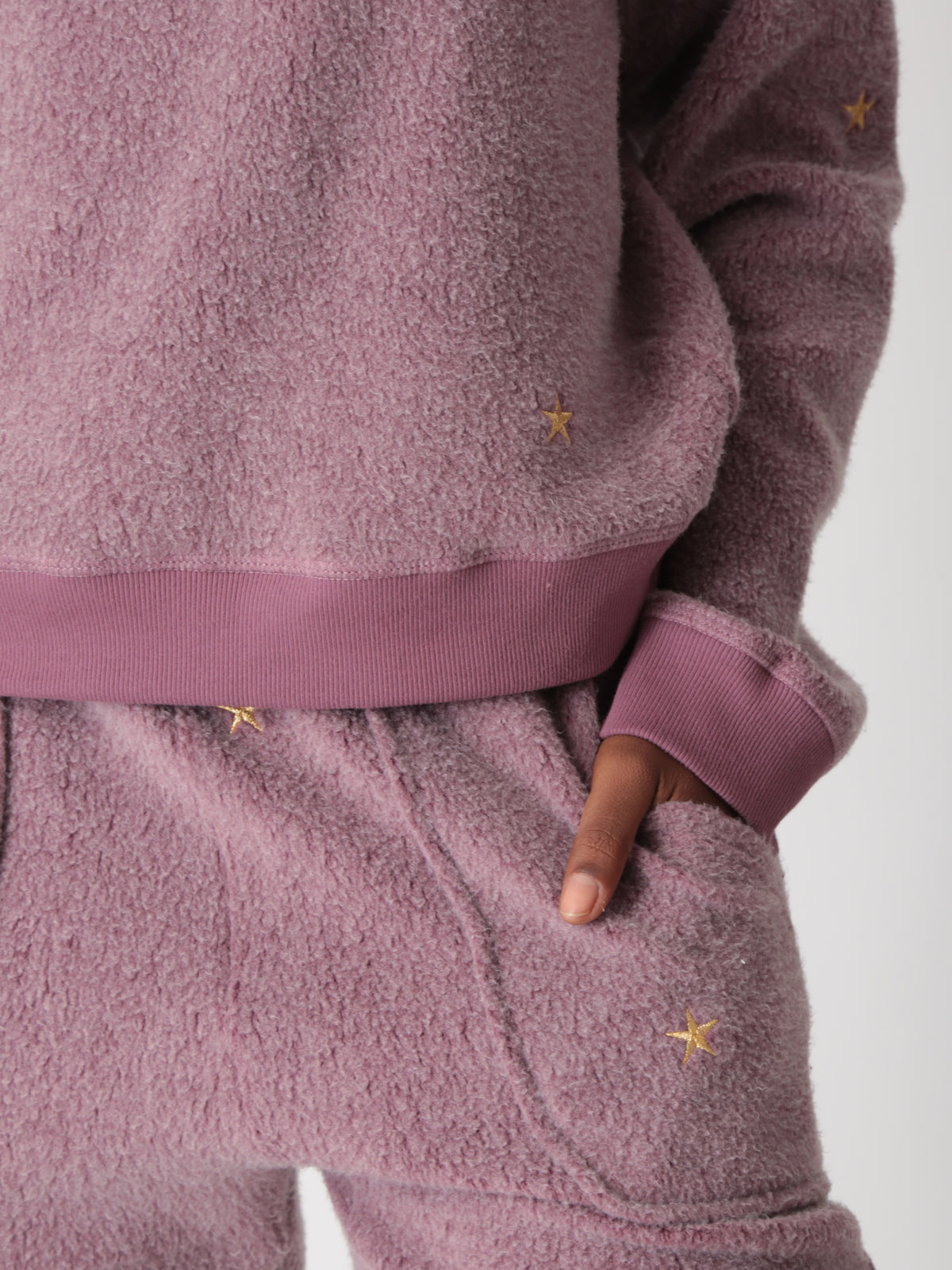 Ronan Sherpa Pullover - Gold Stars