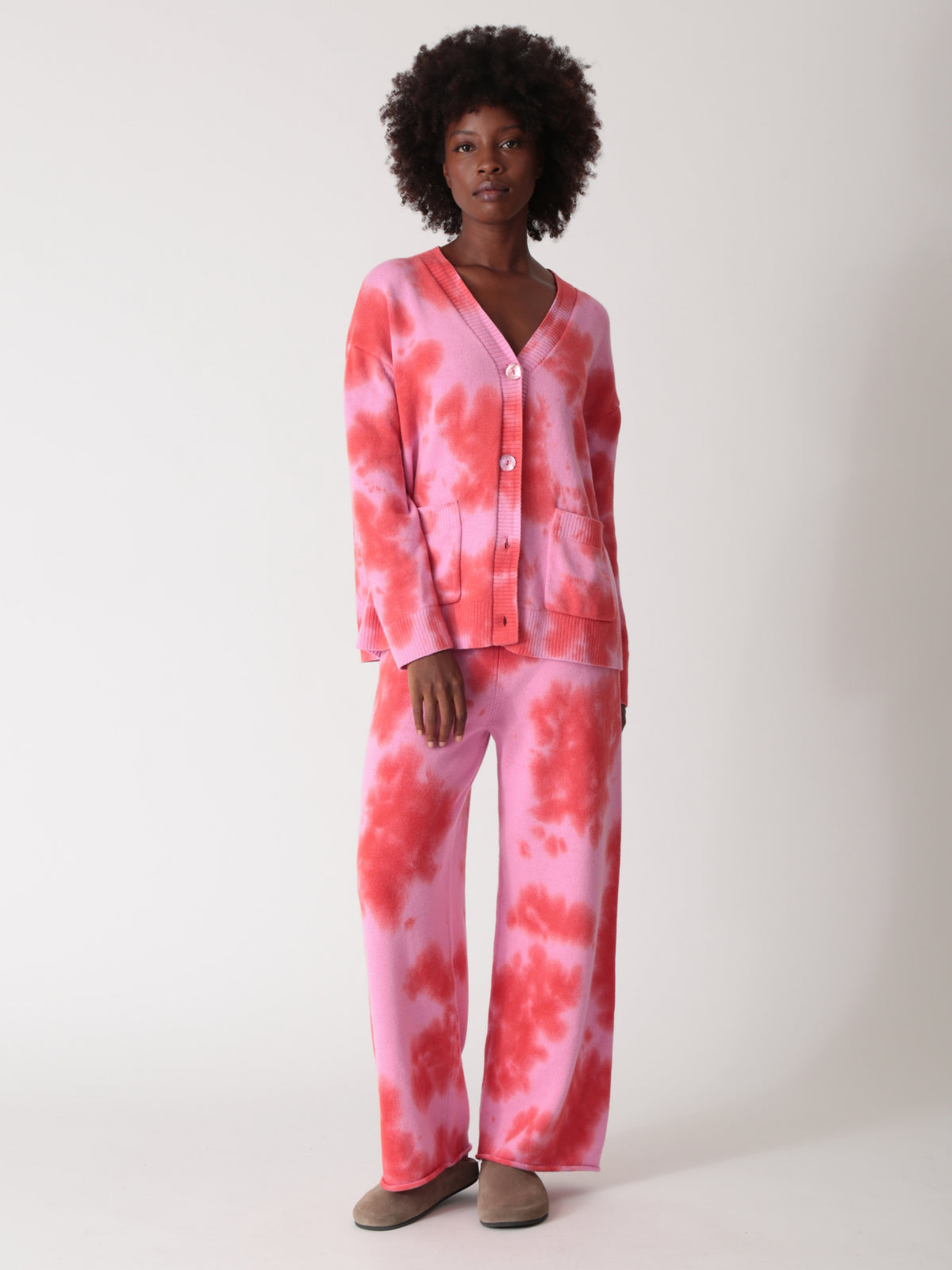 Everyday Cardigan - Peony Splatter