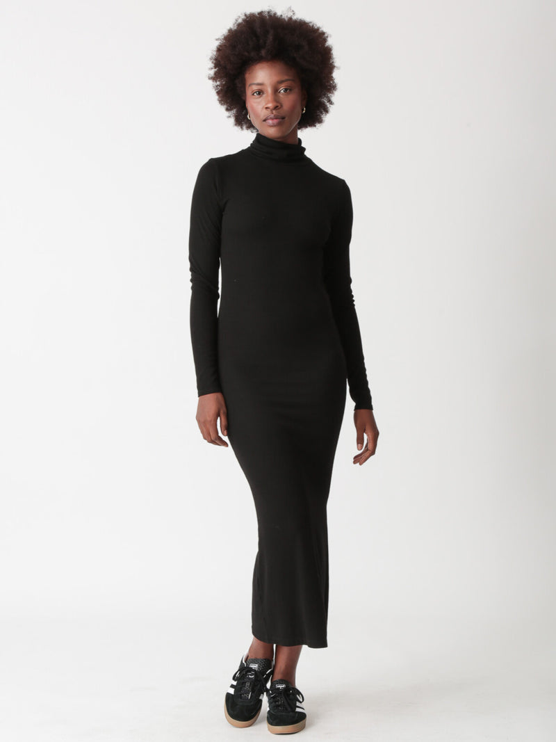 Lindy Rib Dress - Onyx