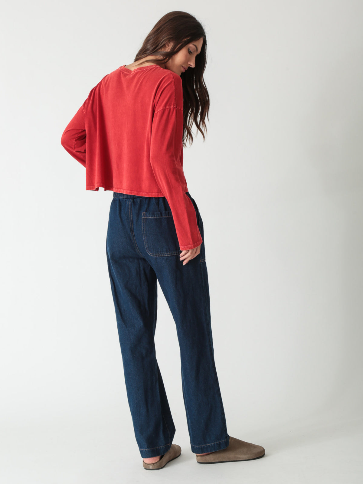 Lane Tee - Vintage Scarlet