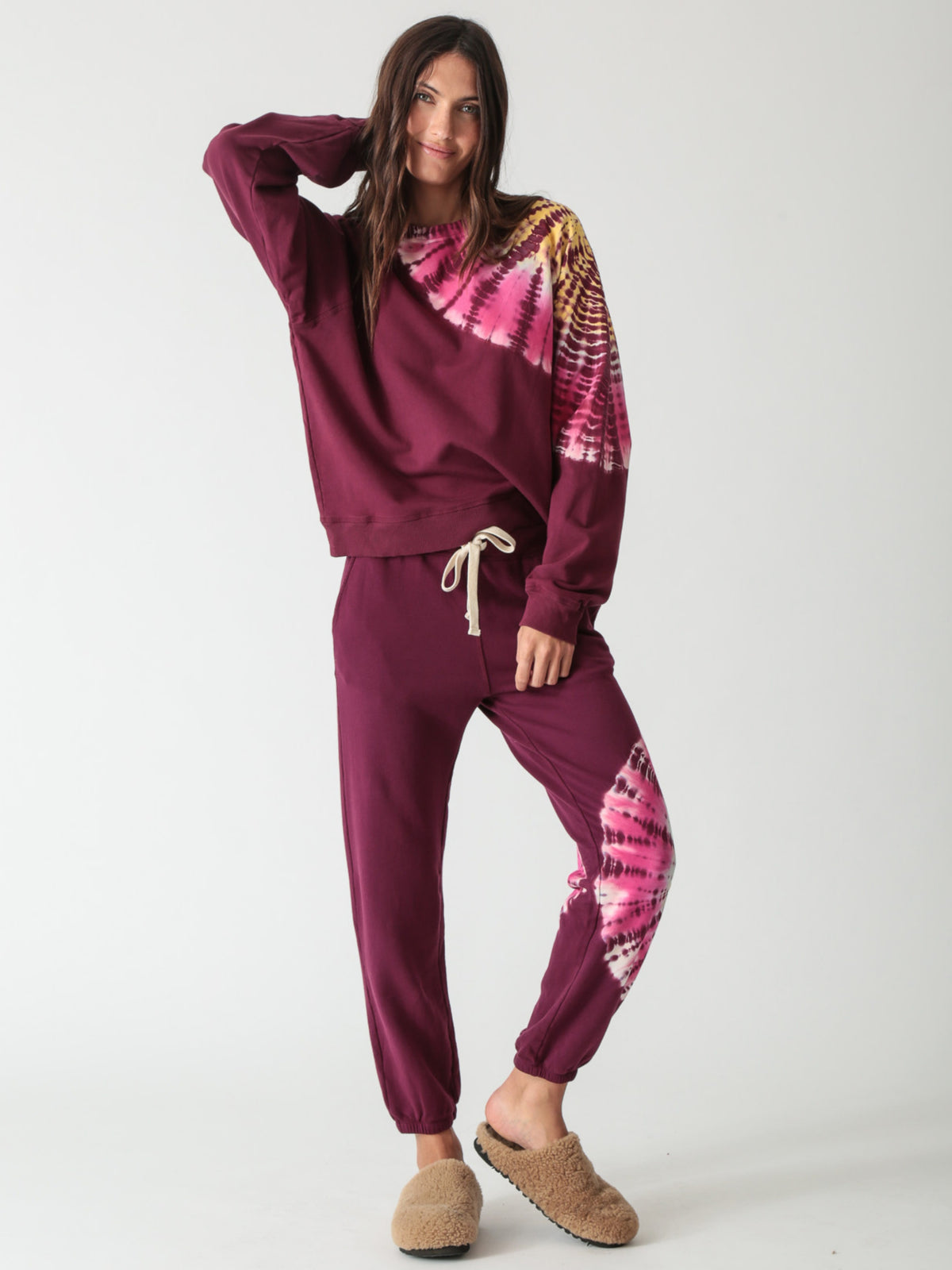 Classic Jogger - Burgundy Spiral