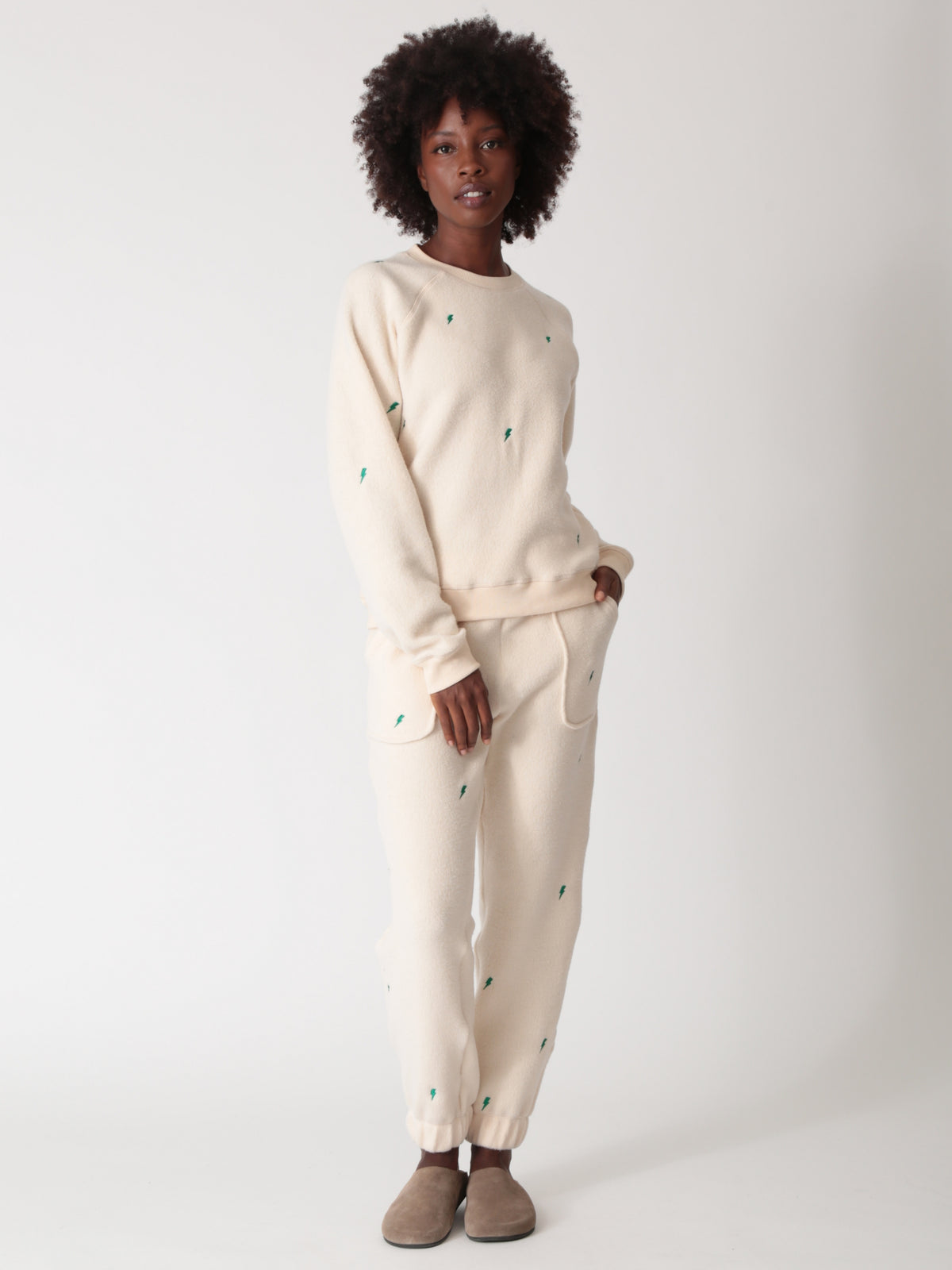 Hayden Sherpa Sweatpant - Lightning Bolt