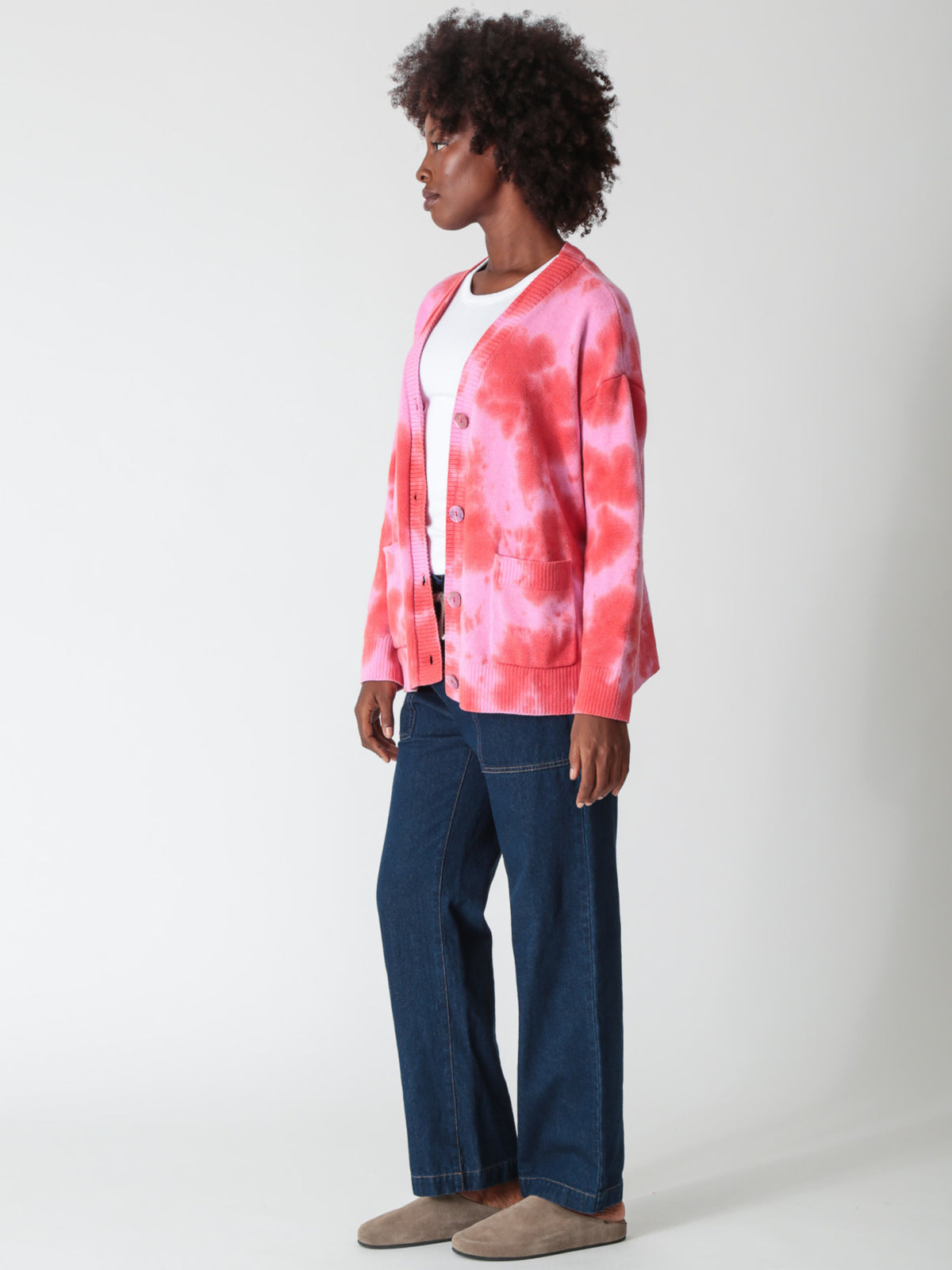 Everyday Cardigan - Peony Splatter