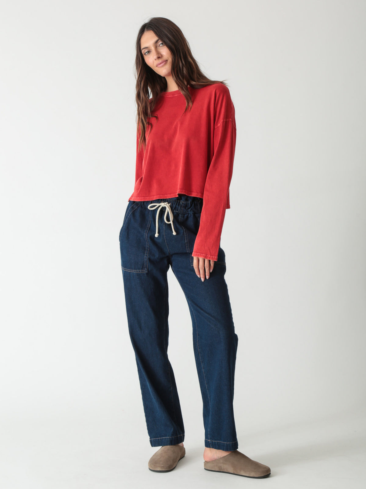 Lane Tee - Vintage Scarlet