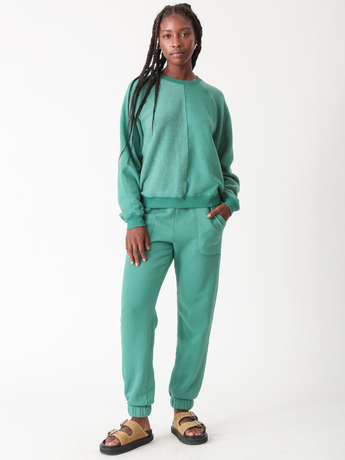 Ronan Sherpa Pullover - Jade