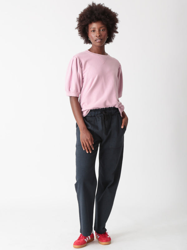 Casey Puff Sleeve Sweatshirt - Mauve