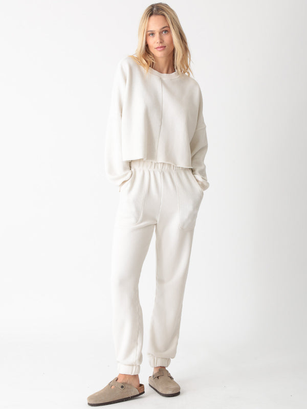 Hayden Sherpa Sweatpant - Ivory