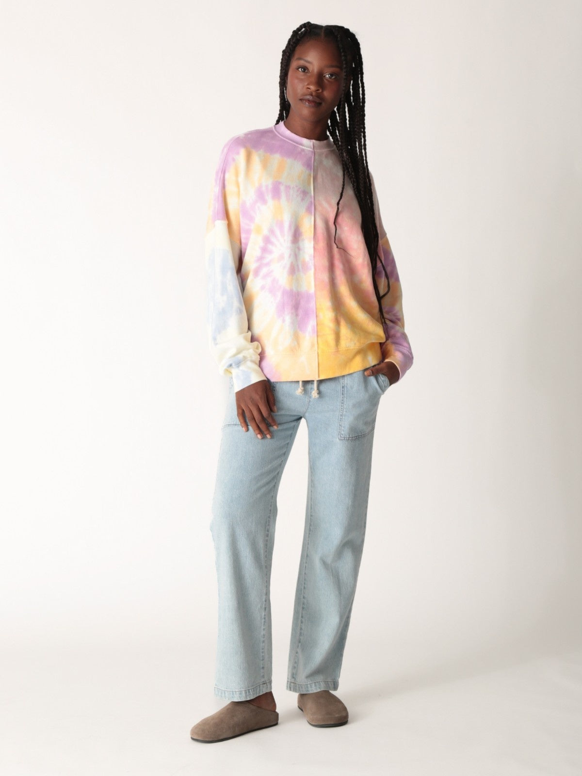 Bodhi Sweatshirt - Peach Patchwork
