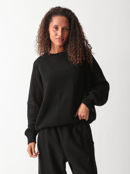 urumi　marno Chloe knit tops Black Women's Chloe Sweater - Onyx | Electric & Rose – Electric & Rose