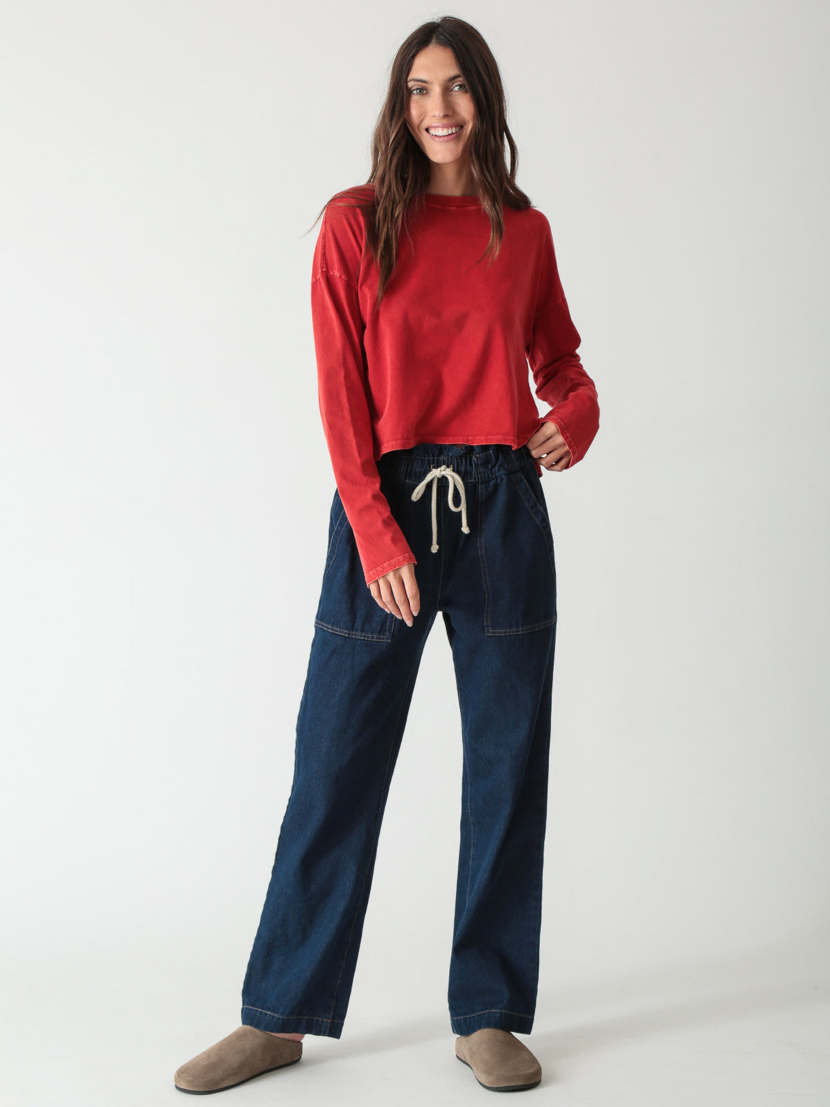 Lane Tee - Vintage Scarlet