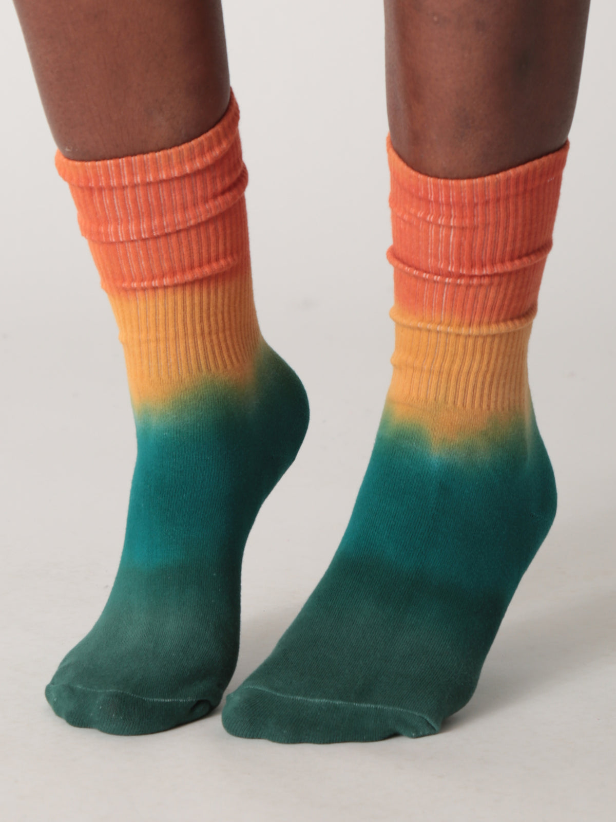 Tie Dye Socks - Rust Ombre